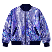 Blouson Bomber Homme Décontracté Hiver Imperméable Brodé Pailleté Oversize Zippé Noir Soirée Mode Manches Longues Épais Streetwear