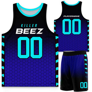 Conjunto de Uniformes de Baloncesto Personalizados al por Mayor, Uniforme de Baloncesto Transpirable de Malla con Impresión de Logotipo del Equipo - Product Image 1