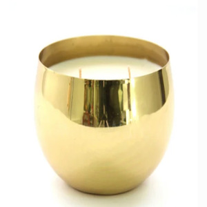 Recipiente metálico para velas con diseño exótico, tarro metálico clásico personalizado para velas, resistente al calor, ecológico, duradero, con acabado mate y logotipo personalizado. - Product Image 5