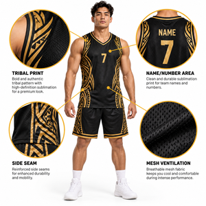 Uniformes de Baloncesto para Hombre, Camisetas Sublimadas Personalizadas, Ropa de Baloncesto Reversible para Equipos, Ropa Deportiva al por Mayor - Product Image 6