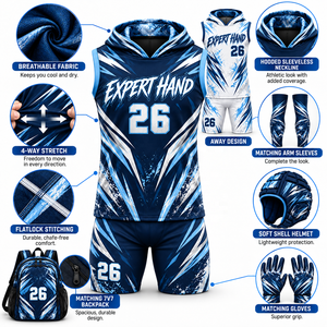 Ensemble maillot et short de football américain personnalisé par sublimation pour jeunes et adultes – Tenue de performance pour matchs et entraînements 7v7 - Product Image 6