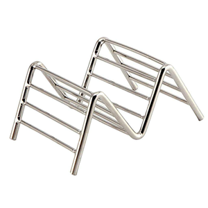 Direct Factory Sale Customized Logo Wavy Shape Stainless Steel Taco Tray Holder Pancake <b>Rack</b> Dishwasher Safe Hot Selling Parties - Product Image 4