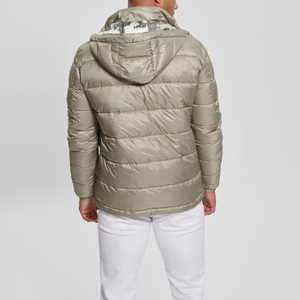 Veste matelassée imperméable en toile de haute qualité pour homme, manteau d'hiver à manches longues avec col montant, vente en gros de vêtements d'hiver - Product Image 4