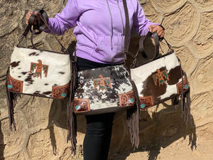 Sac fourre-tout à franges en cuir de vache de Style occidental, sac à main de Shopping de haute qualité pour femmes - Product Image 6