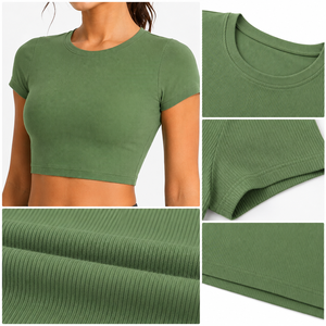 Top corto suave para mujer que ofrece un ajuste cómodo, una forma moderna y un atractivo elegante, ideal para atuendos diarios y conjuntos informales. - Product Image 5