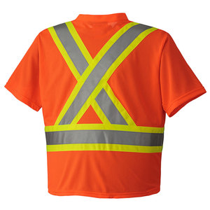 Camiseta Polo de Alta Visibilidad Personalizada con su Logotipo, Manga Corta, Ropa de Trabajo para Exteriores, Camiseta de Seguridad para Hombre con Cinta Reflectante - Product Image 2