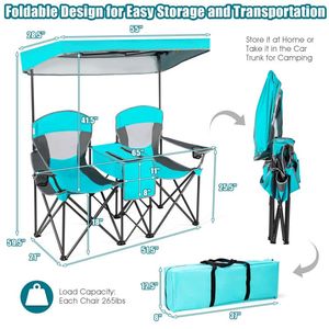 Portable Folding <b>Camping</b> <b>Canopy</b> <b>Chair</b> with Cup Holder Outdoor Furniture - Product Image 4