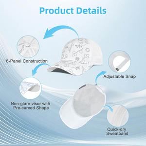 Gorras de Béisbol Casuales para Adultos, para Deportes, MOQ Bajo, Más Vendidas, Impresión por Sublimación, Diseño OEM, Secado Rápido - Product Image 4