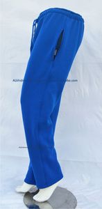 Pantalon cargo droit pour femme bleu roi en molleton doux, personnalisable OEM/ODM, coton écologique respirant 300g, élastique - Product Image 3