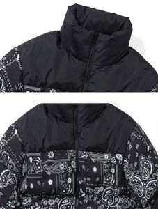 Manteau d'hiver pour homme personnalisé avec logo 2026, en polyester rembourré, noir imprimé, veste matelassée de créateur pour homme - Product Image 3