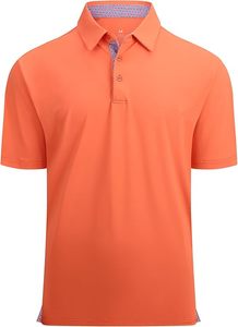 Premium Quality Men's <b>Orange</b> Solid <b>Polo</b> T Shirt Short Sleeve Knitted Casual Golf Tee Custom Logo 100% cotton Wholesale - Product Image 3