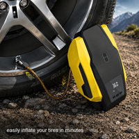 Compresseur d'air portable 12V DC pour pneus, gonfleur numérique 150 PSI avec lumière d'urgence LED pour véhicule