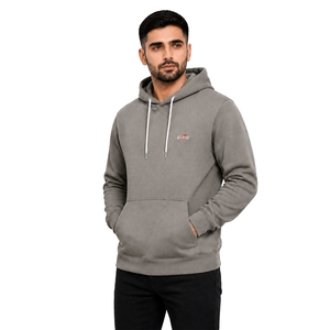 Sweat-shirt à capuche gris pour homme EURO, coupe classique, décontracté, en molleton, avec poche, broderie, 100% coton, motif géométrique, respirant, hiver - Product Image 3