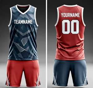 Conjuntos de uniformes de baloncesto profesionales personalizados para hombre, camiseta y pantalones cortos transpirables con estampado por sublimación completa para adultos - Product Image 6