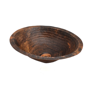 Handmade Oval Copper Vessel Sink <b>Rustic</b> <b>Bathroom</b> Lavatory Basin Handcrafted Copper Wash Basin Luxury Decorative <b>Vanity</b> Sink - Product Image 2