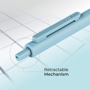 Bolígrafo Retráctil Hauser XO Click de Diseño Moderno y Elegante, Punta de Aguja de Plástico de 0.5 mm, Experiencia de Escritura Suave, Agarre Ranurado - Product Image 6