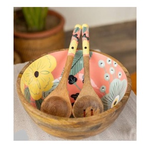 Elegante Tazón de Madera Ecológico de Diseño Clásico, Tazón de Madera Hecho a Mano de Alta Calidad para Ensaladas y Sopas con Tapa - Product Image 2