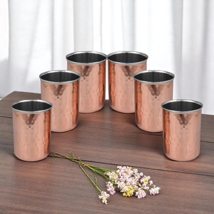 Gobelets en cuivre réutilisables, isolés, pour le camping, l'extérieur, les enfants, design moderne, écologiques, pour les fêtes et les voyages - Product Image 3
