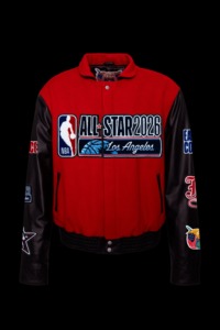 All-<b>Star</b> 2026 Wool & Leather Varsity <b>Jacket</b> Red Black - Product Image 1