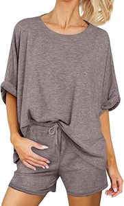 <b>Women</b> Casual <b>Set</b> Oversized Short-sleeve T-shirt Drawstring Shorts Loungewear Sportswear Casual Solid Color Breathable Short <b>Set</b> - Product Image 5