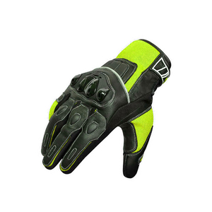 Gants de moto respirants à doigts entiers avec écran tactile et fermeture auto-agrippante, unisexes, en cuir, Pakistan - Product Image 5
