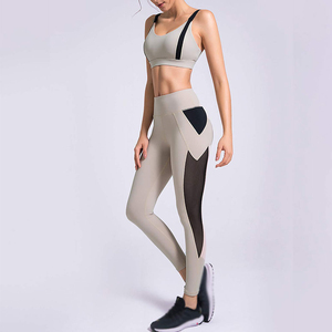 Women's High Waist Color Blocking Yoga <b>Leggings</b> <b>With</b> <b>Pockets</b> Full Length Seamless Four-Way Stretch Activewear Pants - Product Image 6