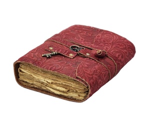 Diario de Cuero Navideño New Era con Diseño de Árbol y Vela, Papel con Borde Decorativo, 100 Páginas, Logotipo Personalizado - Regalo Decorativo Vintage - Product Image 3
