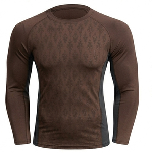 Camiseta de compresión de manga larga para hombre con estampado de león en relieve, de secado rápido, para deporte, manga completa - Product Image 5