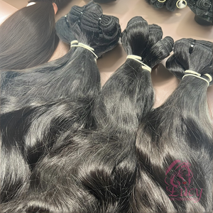 Raw Indian Virgin Remy Hair Bundles Cuticle Aligned Single Drawn <b>Machine</b> Double Weft Customizable High Quality Human hair weft - Product Image 5