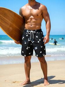กางเกงว่ายน้ำชายหาด แห้งเร็ว ลายดอกไม้ น้ำหนักเบา ระบายอากาศได้ดี กันน้ำ ผ้าทอ สายรัดเอวยางยืด - Product Image 2