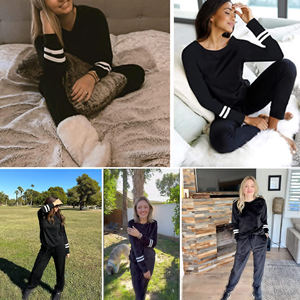 Ensemble 2 pièces pour femmes, survêtement noir, vêtements de sport, tenue de sport, prix d'usine, ODM OEM - Product Image 6