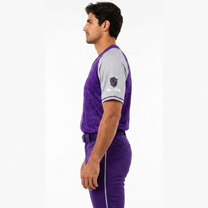 Uniforme de baseball unisexe en polyester respirant, manches courtes, service OEM personnalisé avec impression sur mesure, vente en gros 2026 - Product Image 4