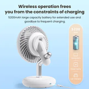 ドラフトエアコンバーターF104新着充電式卸売カスタム電気冷却ファン風と角度の雰囲気を調整