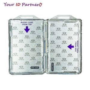Portatarjetas de plástico transparente con bloqueo RFID - Product Image 4