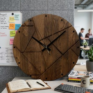 Handmade Wooden <b>Wall</b> <b>Clock</b> Wholesale Price Elegant Decor <b>Clock</b> for Living Room <b>Bedroom</b> Office Natural Quality - Product Image 1