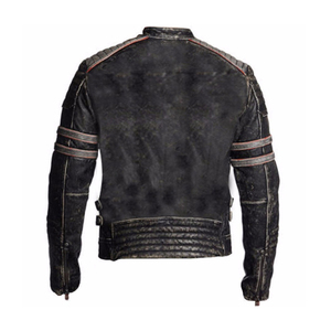 Proveedor Mayorista de Chaquetas de Cuero Vintage para Hombre, Resistentes al Viento, con Cuello Alto, Tallas Grandes, con Logotipo Frontal, para Invierno - Product Image 2