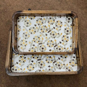 Bandeja de Servicio de Alimentos de Estilo Clásico y Lujoso, Creativa, de Tablero MDF, con Impresión de Adhesivo Esmaltado, para Hogar y Hotel, por Perfect Enterprises - Product Image 1
