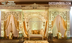 Décoration de scène de mariage de style occidental, thème blanc marocain, pour mariages chrétiens et canadiens, USA - Product Image 5