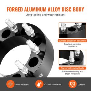 Adaptadores y Espaciadores de Rueda Forjados de 8 Hoyos, Espaciadores de 2 Pulgadas (50 mm) 8x6.5 Pulgadas, Aptos para Dodge y Ram, con Diámetro Central de 126 mm y Pernos de 9/16 Pulgadas (14 mm) - 18 mm - Product Image 5