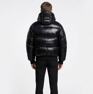 Bubble Oversized Custom Logo Front Outdoor <b>Puffer</b> Cotton Coat Autumn Plus Size <b>Men's</b> Stand Collar <b>Jackets</b> - Product Image 3