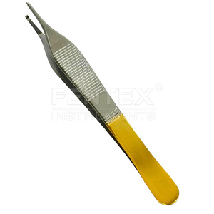 Forceps manuel ADSON en acier inoxydable allemand de qualité supérieure, à dents 1x2, marron, pour pansements, 12 cm - Product Image 2