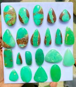 พลอยคริสโซเพรสสีเขียวธรรมชาติทรงคาโบชองแบบหลวม รูปไข่แบนขัดเงา สำหรับทำเครื่องประดับ ขายส่งโดย MAHNAJ GEM - Product Image 4