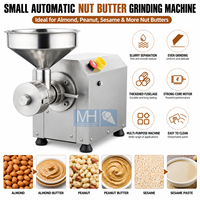 Petite machine automatique pour broyer les noix et fabriquer de la pâte d'amande et de la pâte d'arachide, machine à collation