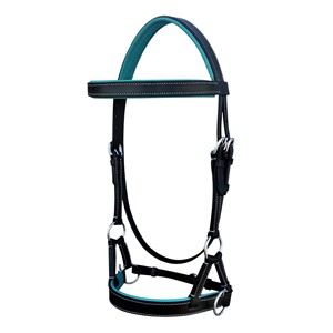 บังเหียนหนังม้าแบบตะวันตกแบบไม่ใช้บิตพร้อมสายรัดข้างและสายบังเหียนปรับได้สำหรับขี่ม้า - Product Image 2