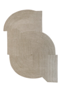 High Pile New Zealand Wool <b>Abstract</b> Modern Non-Slip Thick Hand Tufted Latex and <b>Canvas</b> Backing Area Rugs - Product Image 5