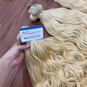 Producto Premium Feb # Extensiones de Cabello Rubio Platino 613, Textura Ondulada Natural, Sin Latón, Tono Frío, Cabello Humano Virgen - Product Image 2