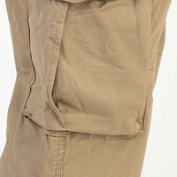 Celana Cargo Pria Warna Cokelat Model Lurus Bahan Kanvas Sedang Gaya Workwear Banyak Kantong Kancing Depan Cocok untuk Musim Gugur