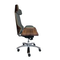 Alexander 5-HR Chaise de travail pivotante-Dossier plaqué, tissu avant, inclinable, aluminium R365, prêt ODM/OEM