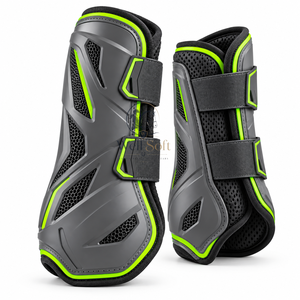 Botas de protección para caballos con amortiguación suave, tela resistente y diseño práctico para un entrenamiento cómodo y diario. - Product Image 2