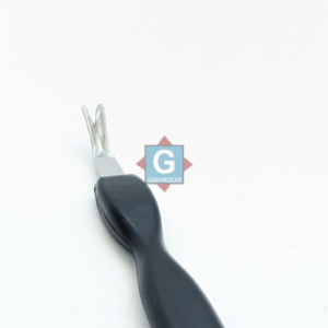 Pousse-cuticules pour manucure et pédicure en acier inoxydable et plastique noir mat, double extrémité, réutilisables - Product Image 2